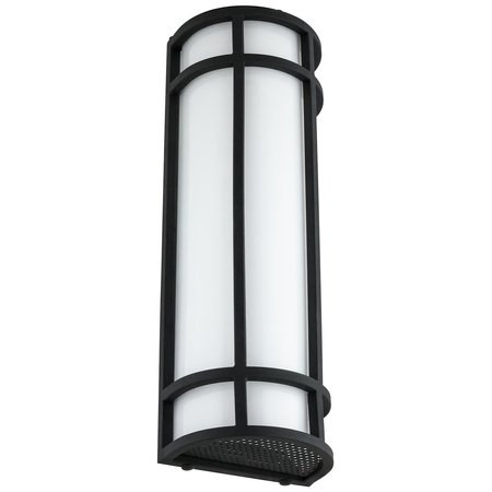SUNLITE 1-Light Black LED Outdoor Decorative Light Sconce Fixture, CCT Color Tunable 3000K 4000K 5000K 81435-SU
